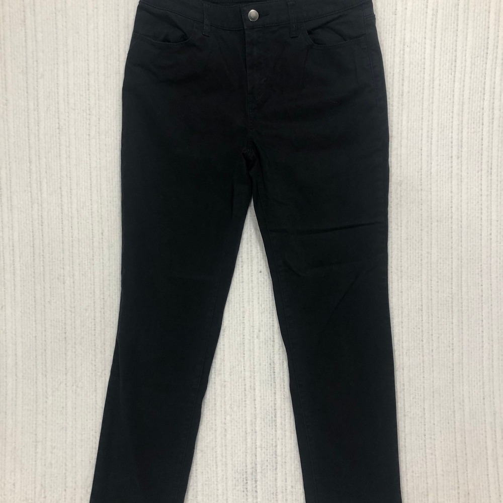 Chicos Girlfriend Slim Leg Ankle‎ Pants Black Size 0 Solid Five Pocket Casual